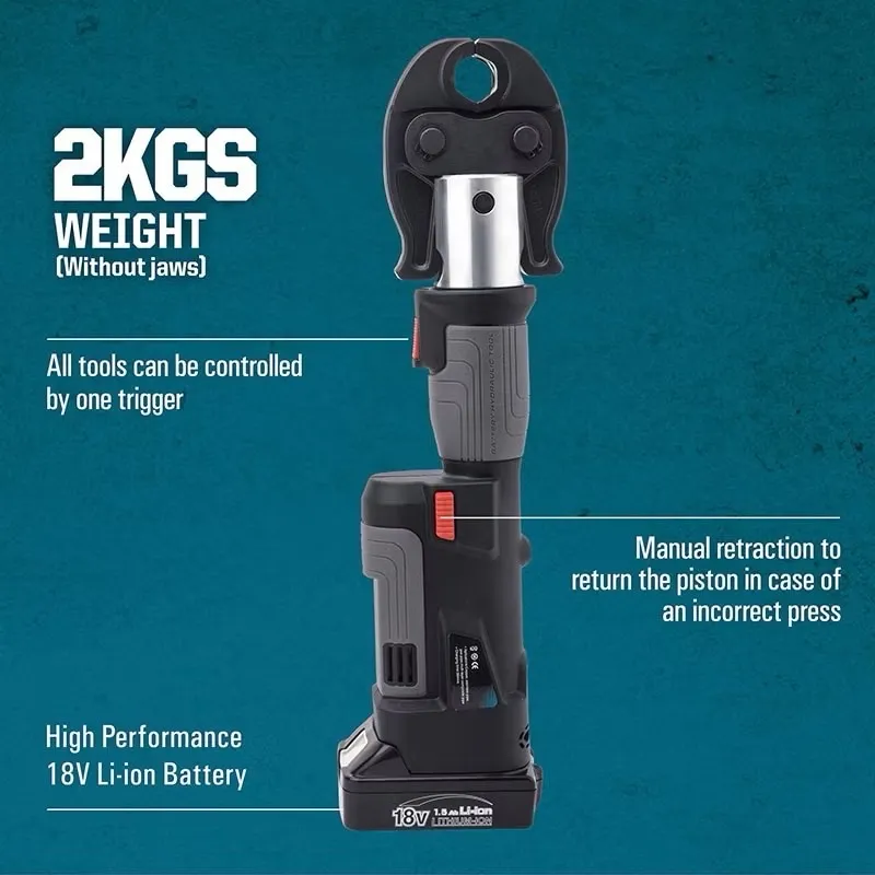 ส่วนประกอบเครื่องกดอัด PZ-1930 ปุ่มสั่งงาน ปุ่มถอยลูกสูบ และแบตเตอรี่ 18V